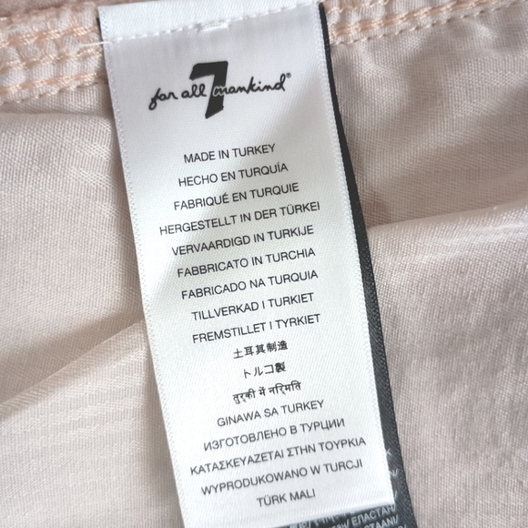 NWT 7 For All Mankind  Wide Leg Corduroy Easy Trouser in Cameo Rose  31 🌸 $348 - Picture 11 of 12